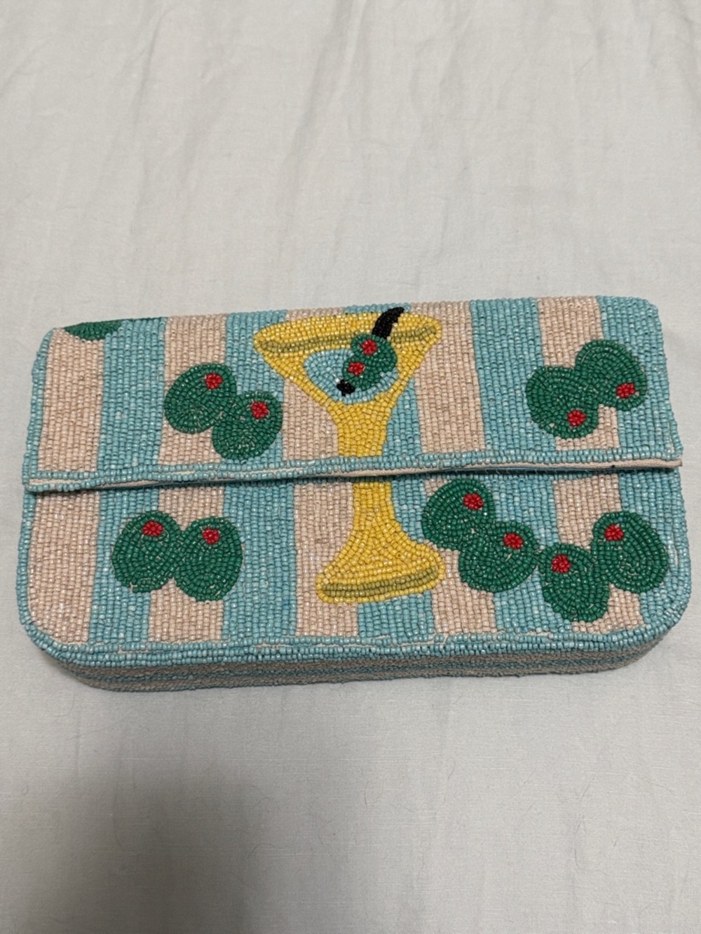 Beaded Bag - Olive & Martini Clutch